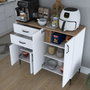 Hanah Home Armario Multiusos Blanco y Nogal